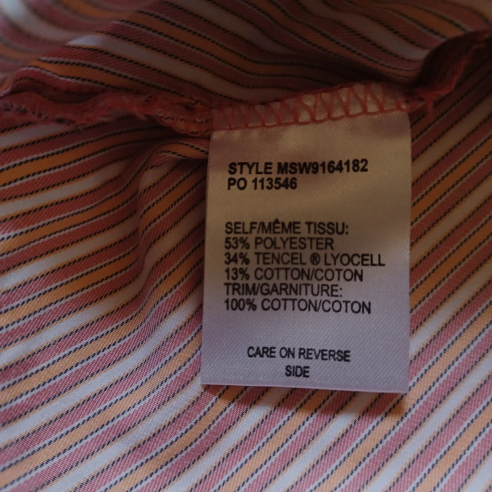 Cinch Women's Pink Striped Button Down Shirt with Floral Trim - Picture 5 of 9
